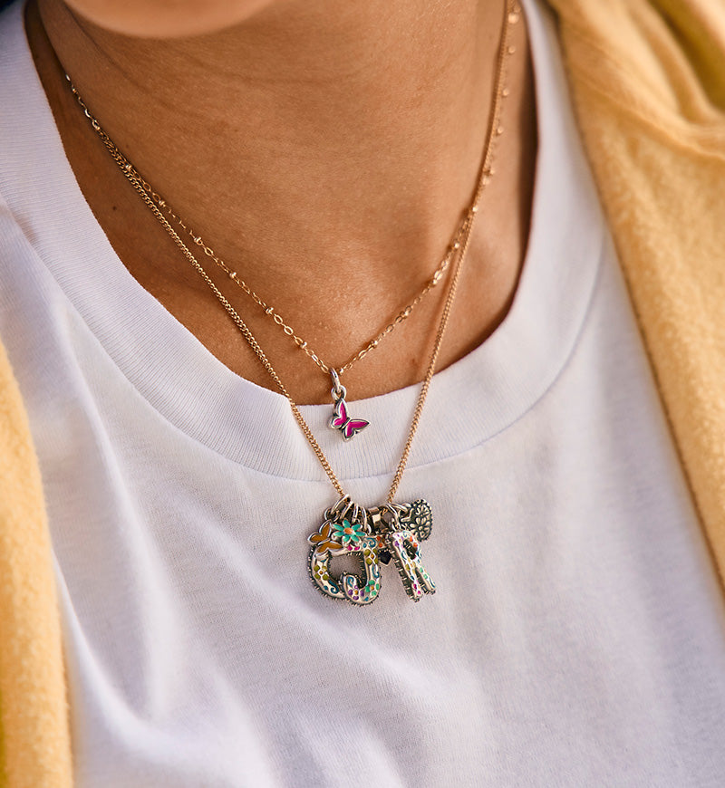 Consuela Enamel Consuela Floral Initial Charm