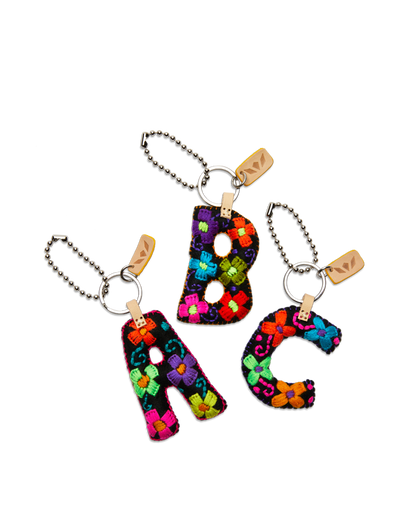 Consuela Bag Charm - Black Felt Alphabet