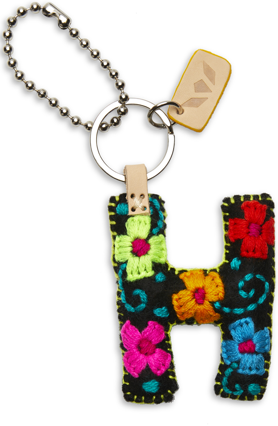 Consuela Bag Charm - Black Felt Alphabet