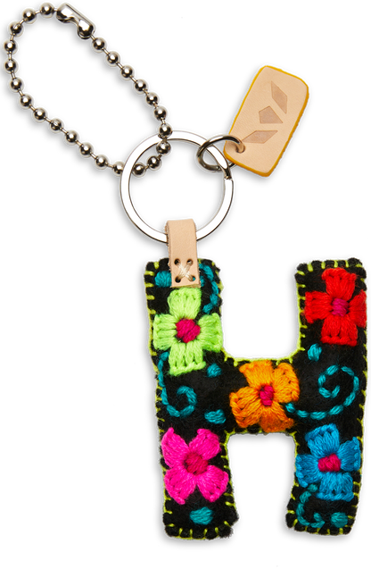 Consuela Bag Charm - Black Felt Alphabet