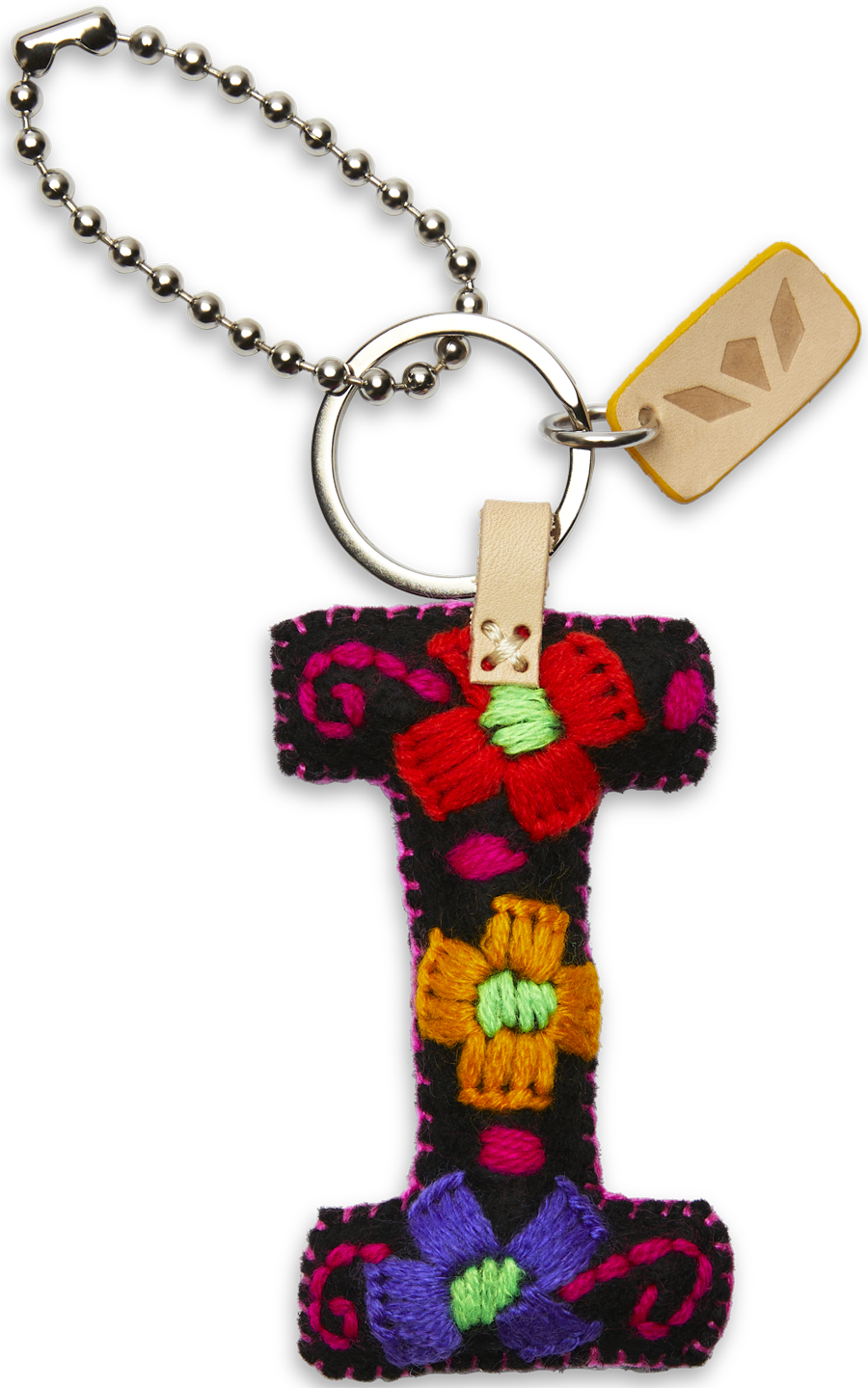 Consuela Bag Charm - Black Felt Alphabet