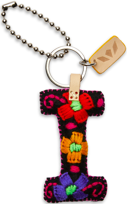 Consuela Bag Charm - Black Felt Alphabet