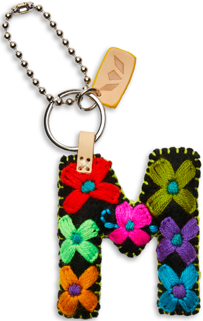 Consuela Bag Charm - Black Felt Alphabet