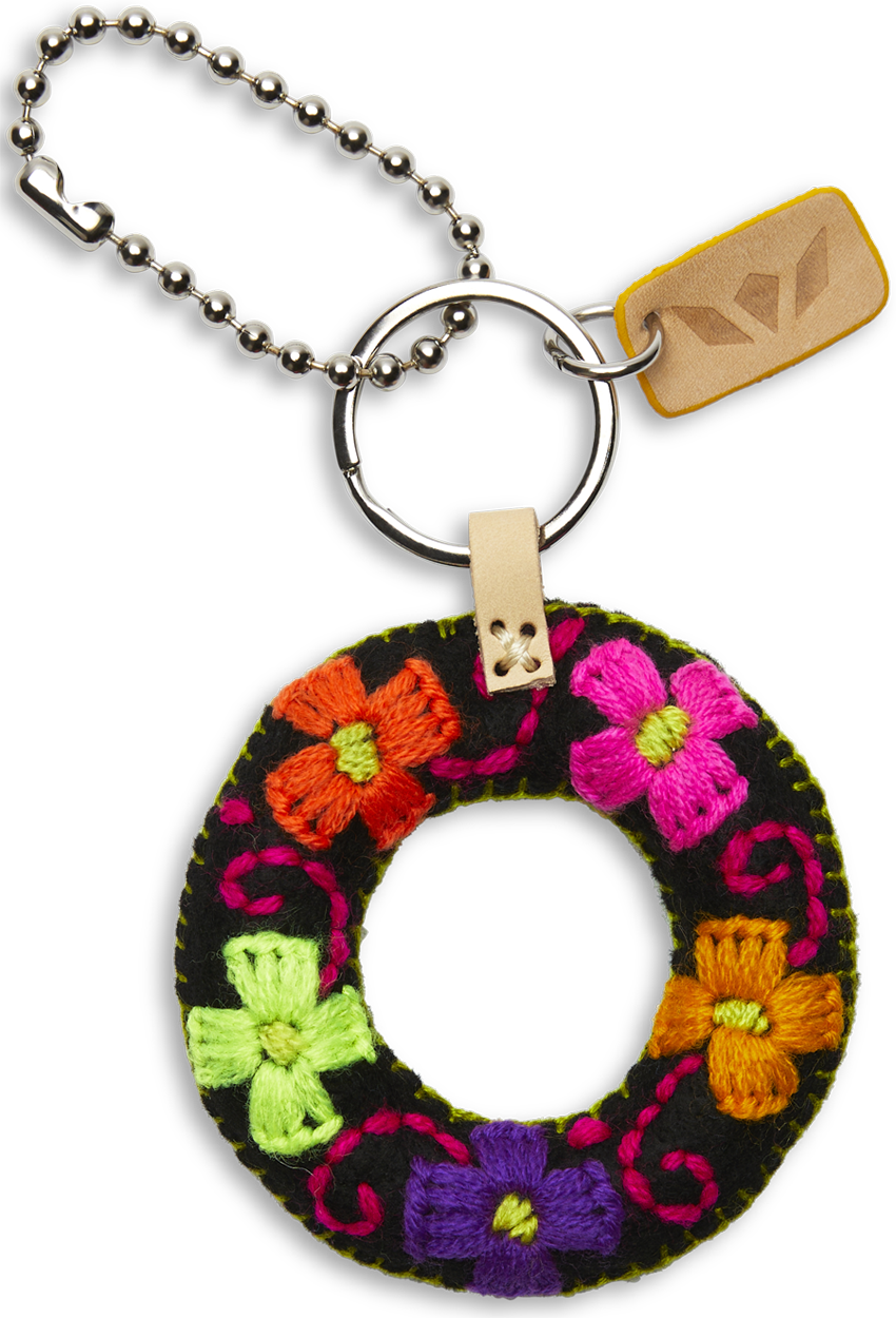 Consuela Bag Charm - Black Felt Alphabet