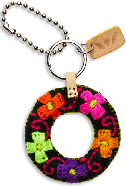 Consuela Bag Charm - Black Felt Alphabet