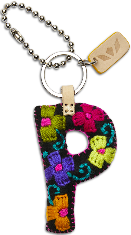 Consuela Bag Charm - Black Felt Alphabet