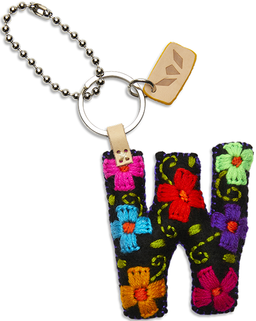 Consuela Bag Charm - Black Felt Alphabet