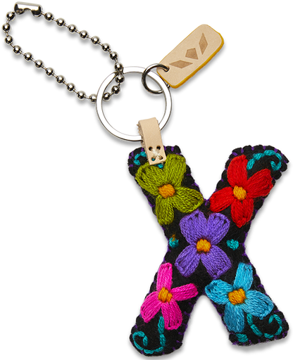 Consuela Bag Charm - Black Felt Alphabet