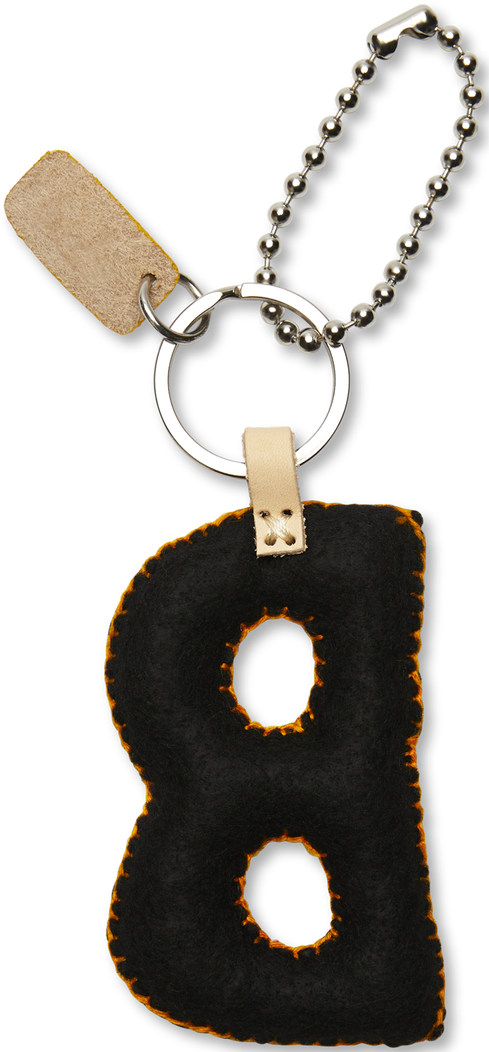 Consuela Bag Charm - Black Felt Alphabet
