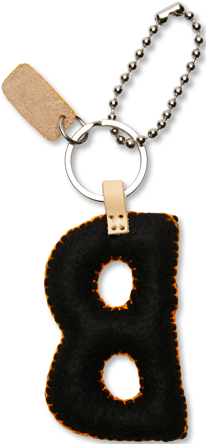 Consuela Bag Charm - Black Felt Alphabet