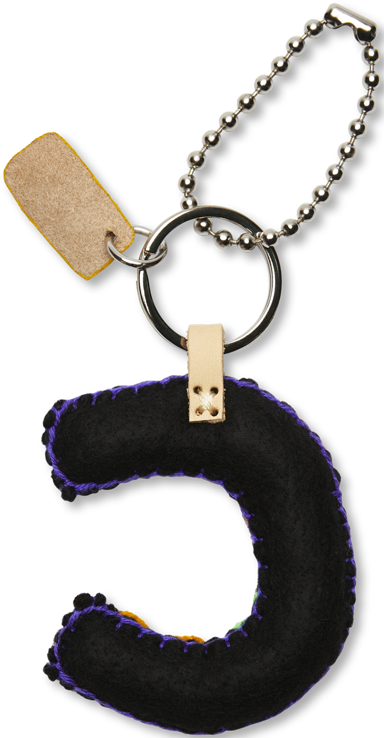 Consuela Bag Charm - Black Felt Alphabet