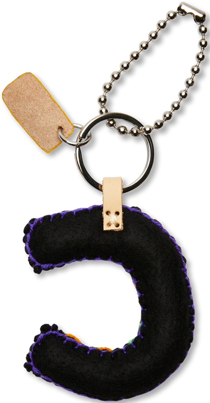 Consuela Bag Charm - Black Felt Alphabet