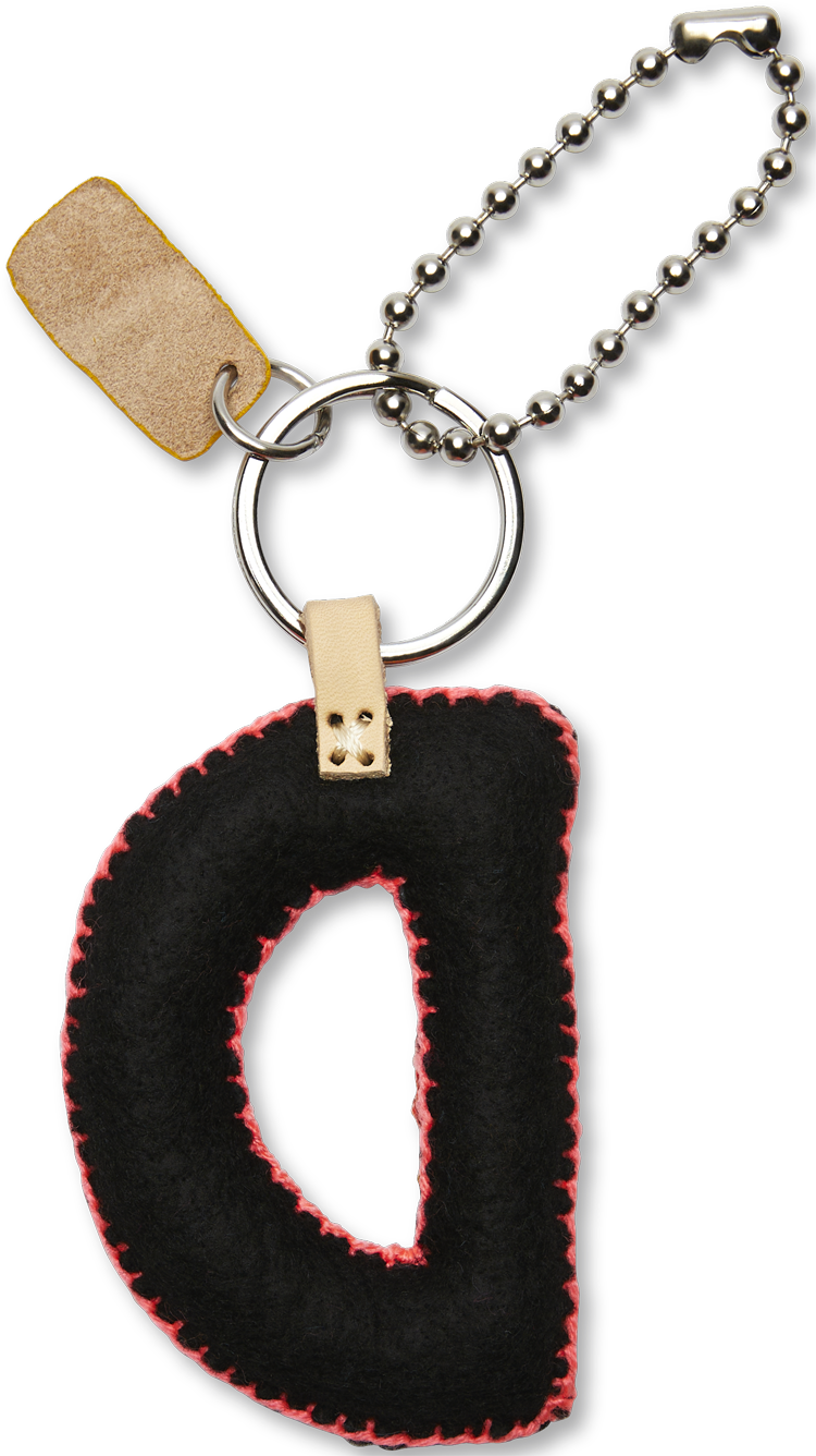 Consuela Bag Charm - Black Felt Alphabet