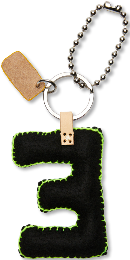 Consuela Bag Charm - Black Felt Alphabet