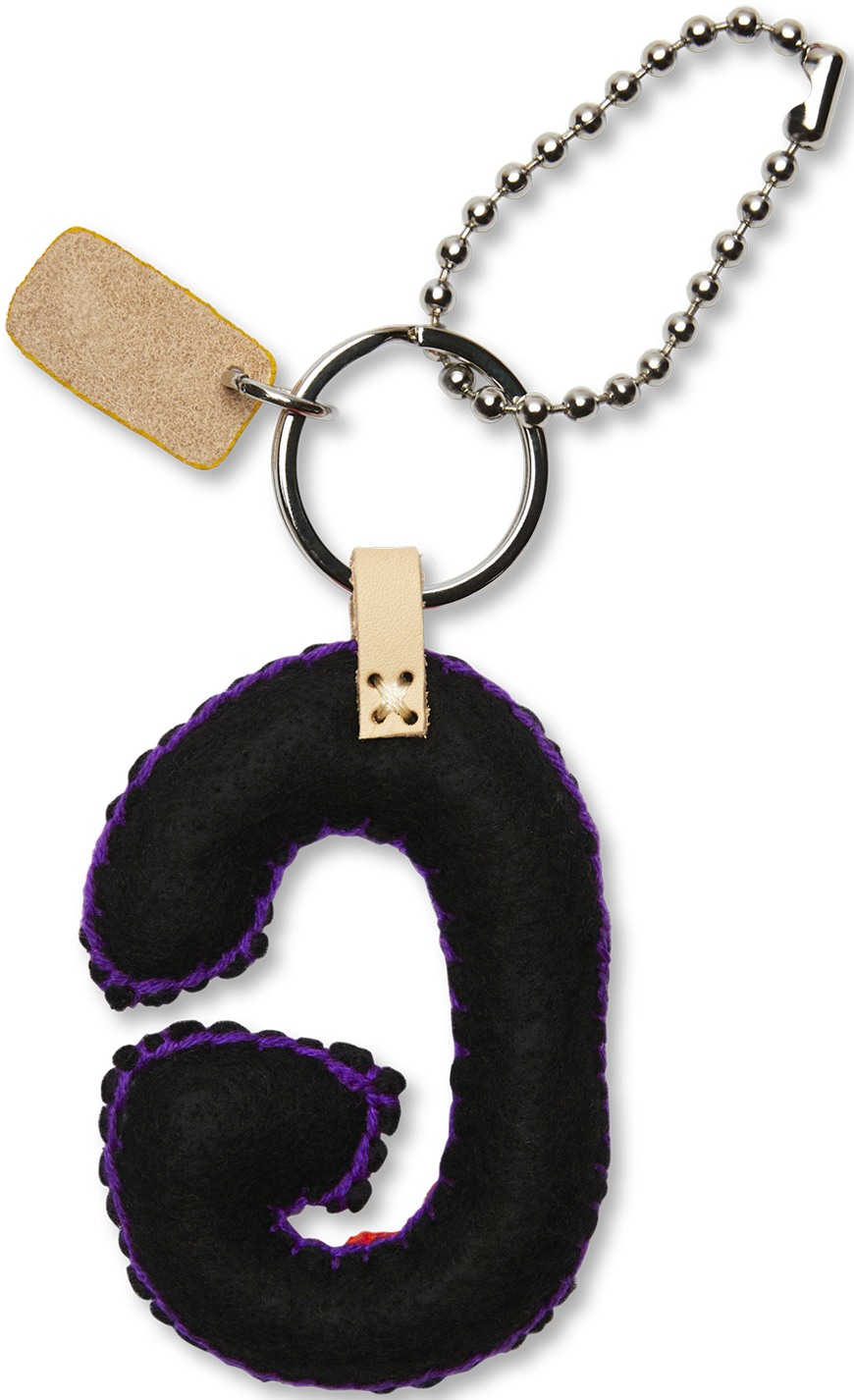 Consuela Bag Charm - Black Felt Alphabet