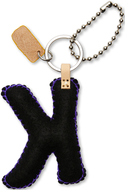 Consuela Bag Charm - Black Felt Alphabet