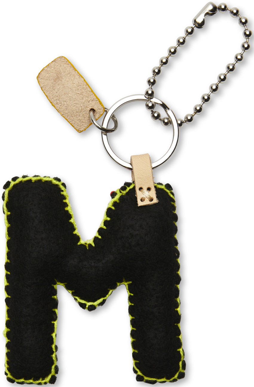 Consuela Bag Charm - Black Felt Alphabet