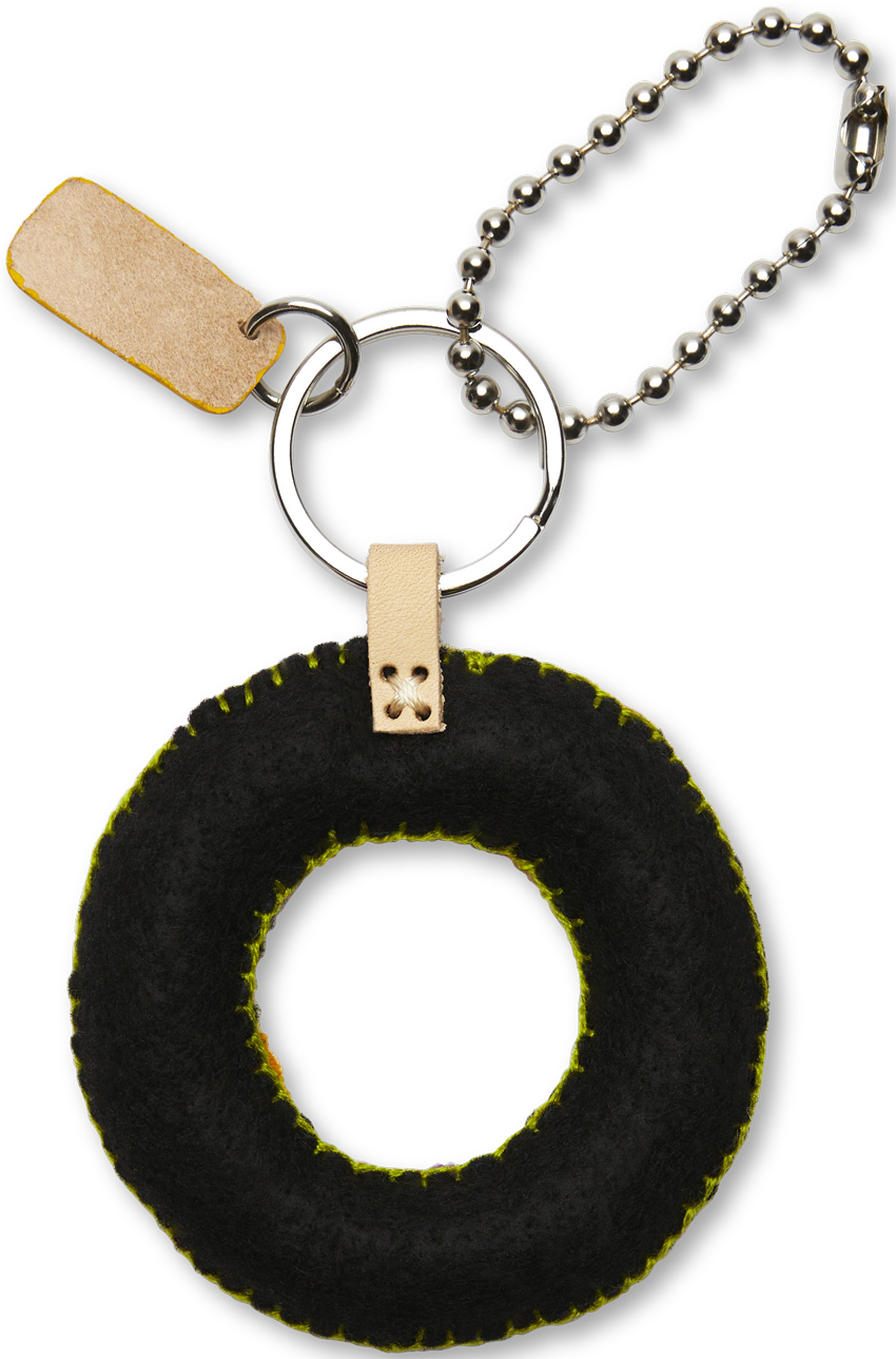 Consuela Bag Charm - Black Felt Alphabet