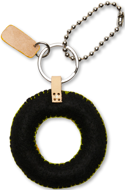 Consuela Bag Charm - Black Felt Alphabet