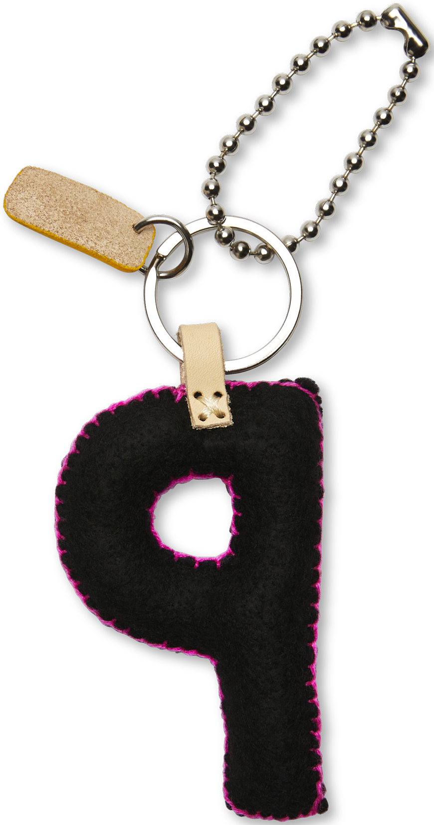 Consuela Bag Charm - Black Felt Alphabet