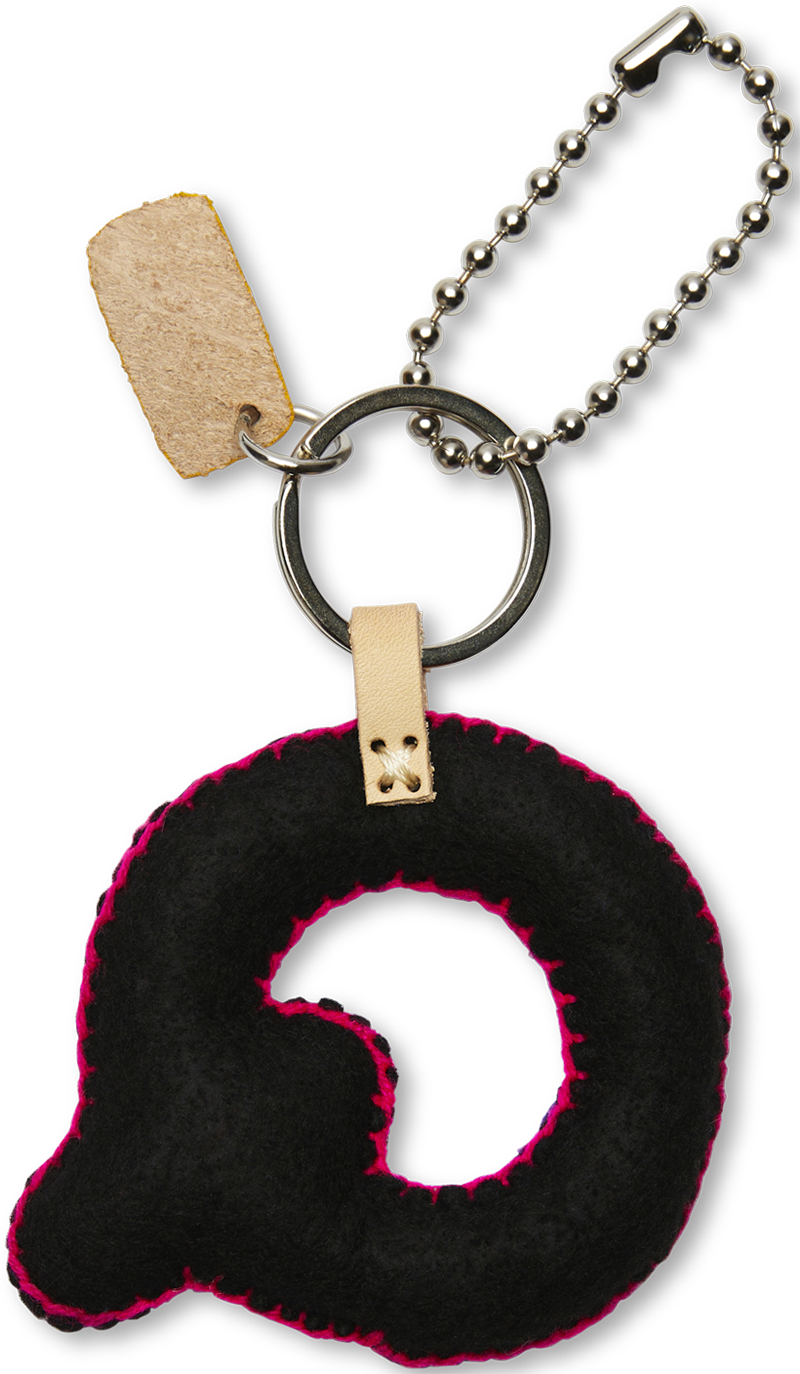 Consuela Bag Charm - Black Felt Alphabet