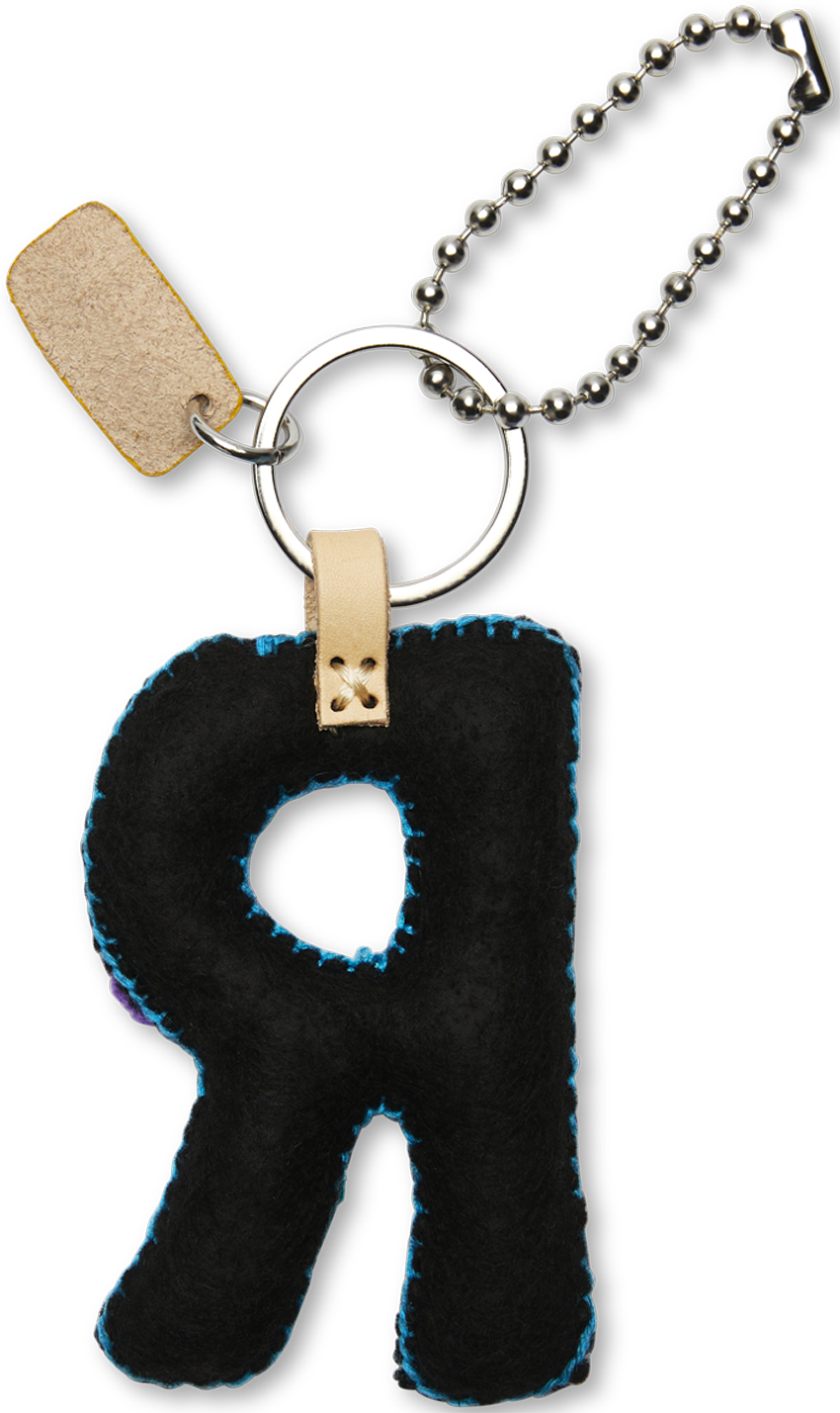 Consuela Bag Charm - Black Felt Alphabet