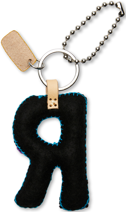 Consuela Bag Charm - Black Felt Alphabet