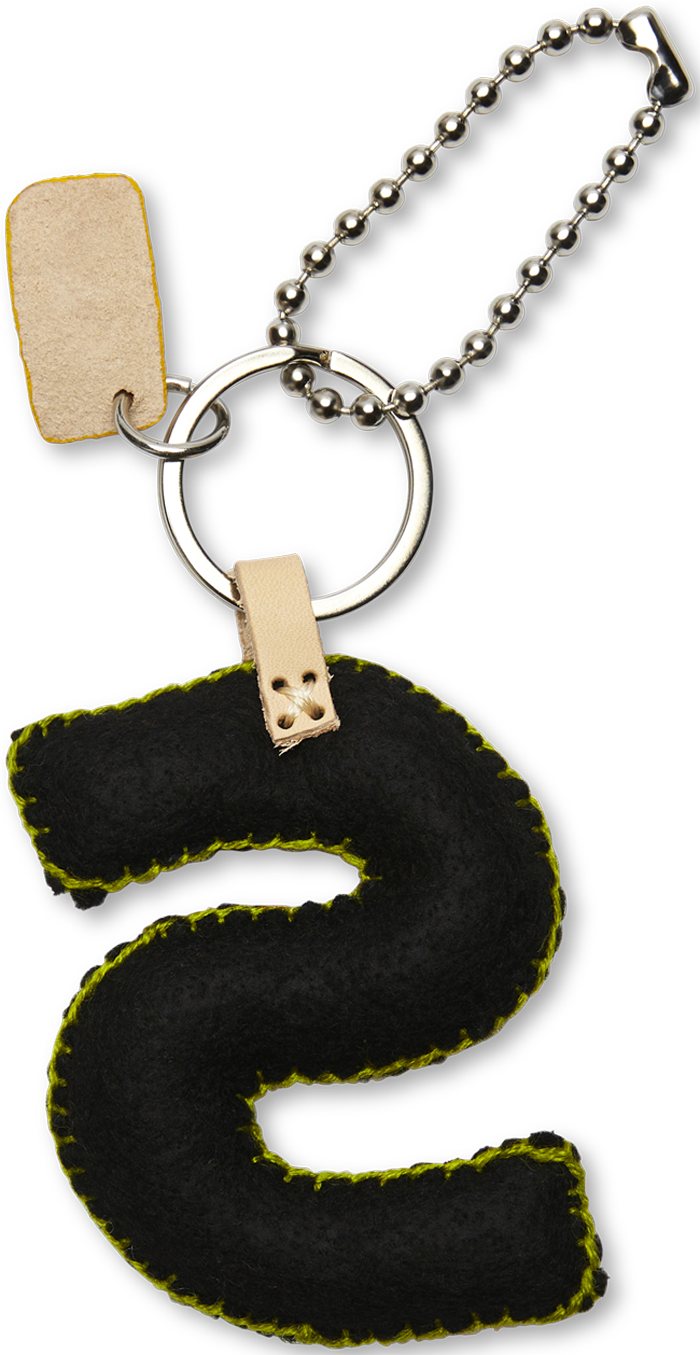 Consuela Bag Charm - Black Felt Alphabet