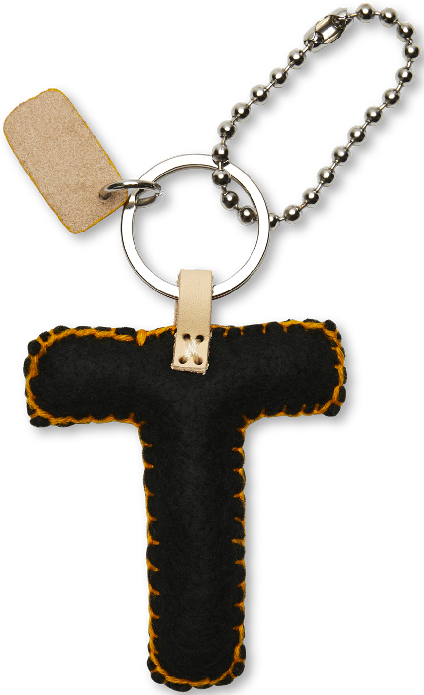 Consuela Bag Charm - Black Felt Alphabet