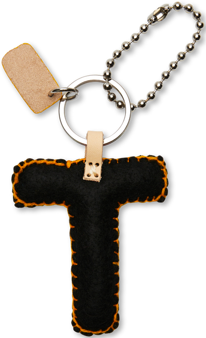 Consuela Bag Charm - Black Felt Alphabet