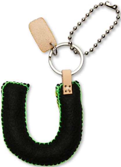 Consuela Bag Charm - Black Felt Alphabet