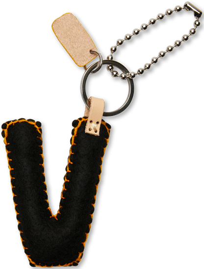 Consuela Bag Charm - Black Felt Alphabet