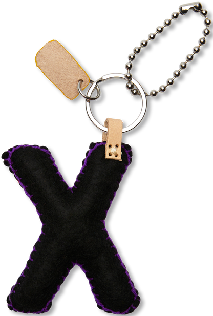 Consuela Bag Charm - Black Felt Alphabet
