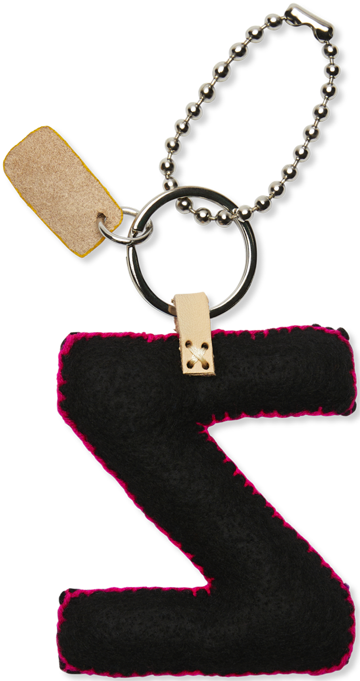 Consuela Bag Charm - Black Felt Alphabet