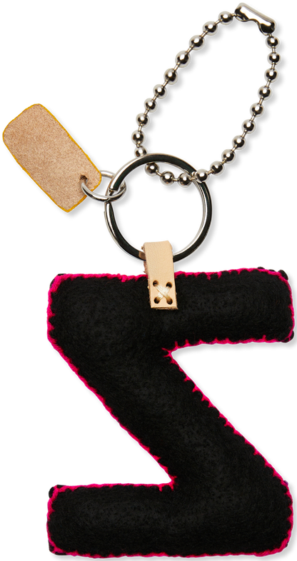 Consuela Bag Charm - Black Felt Alphabet