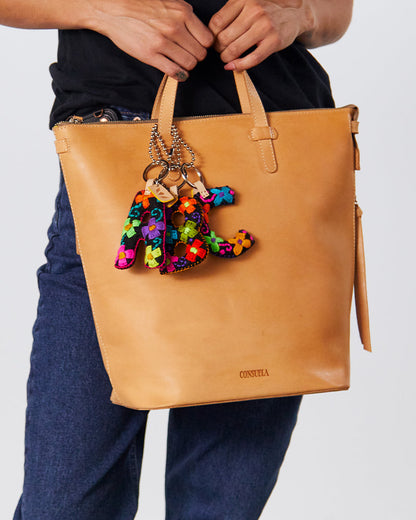 Consuela Bag Charm - Black Felt Alphabet