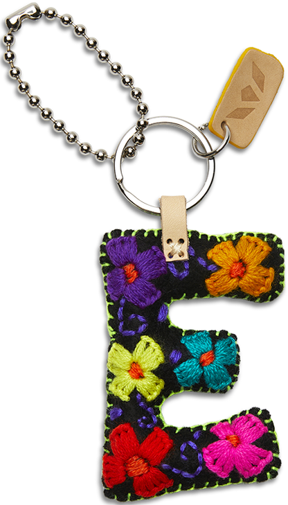 Consuela Bag Charm - Black Felt Alphabet