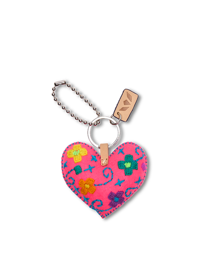 Consuela Bag Charm - Corazon Grande Pink