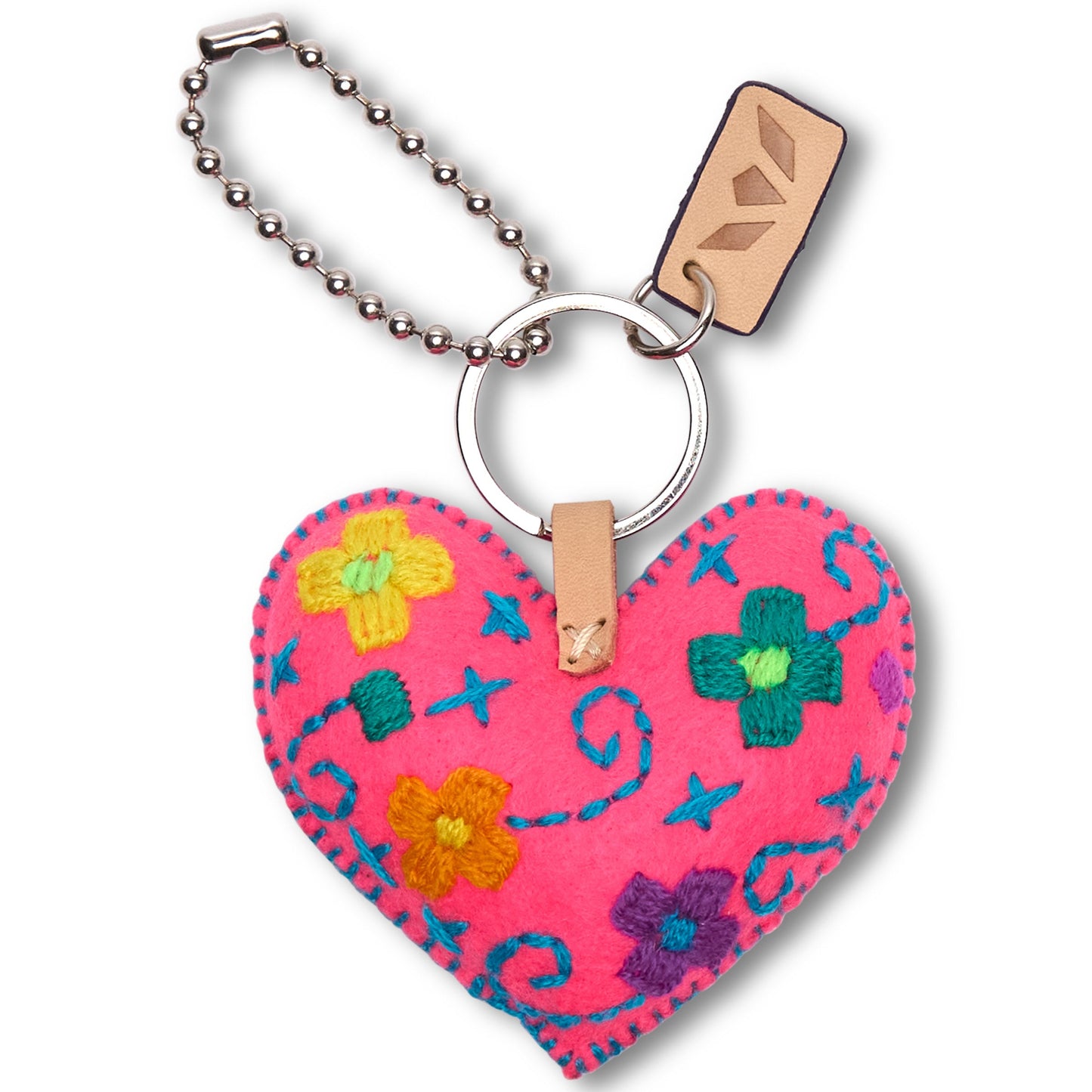 Consuela Bag Charm - Corazon Grande Pink