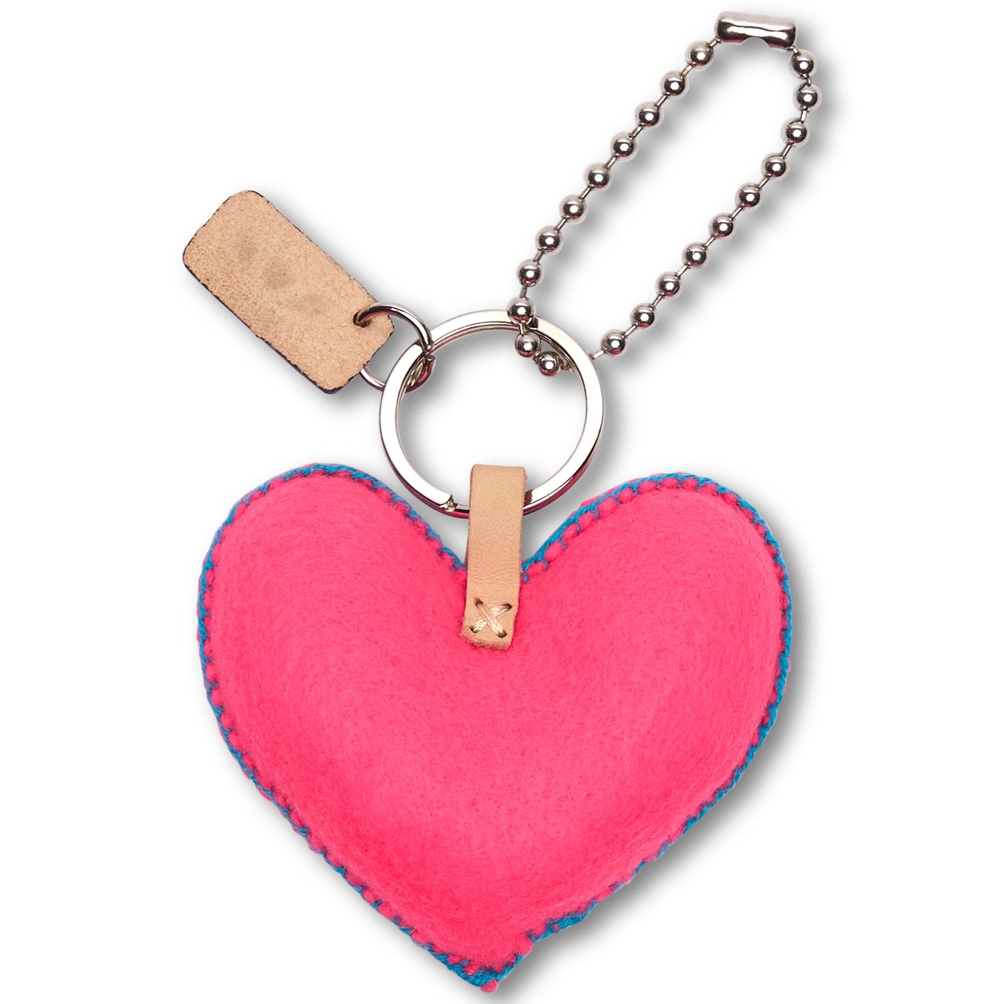 Consuela Bag Charm - Corazon Grande Pink