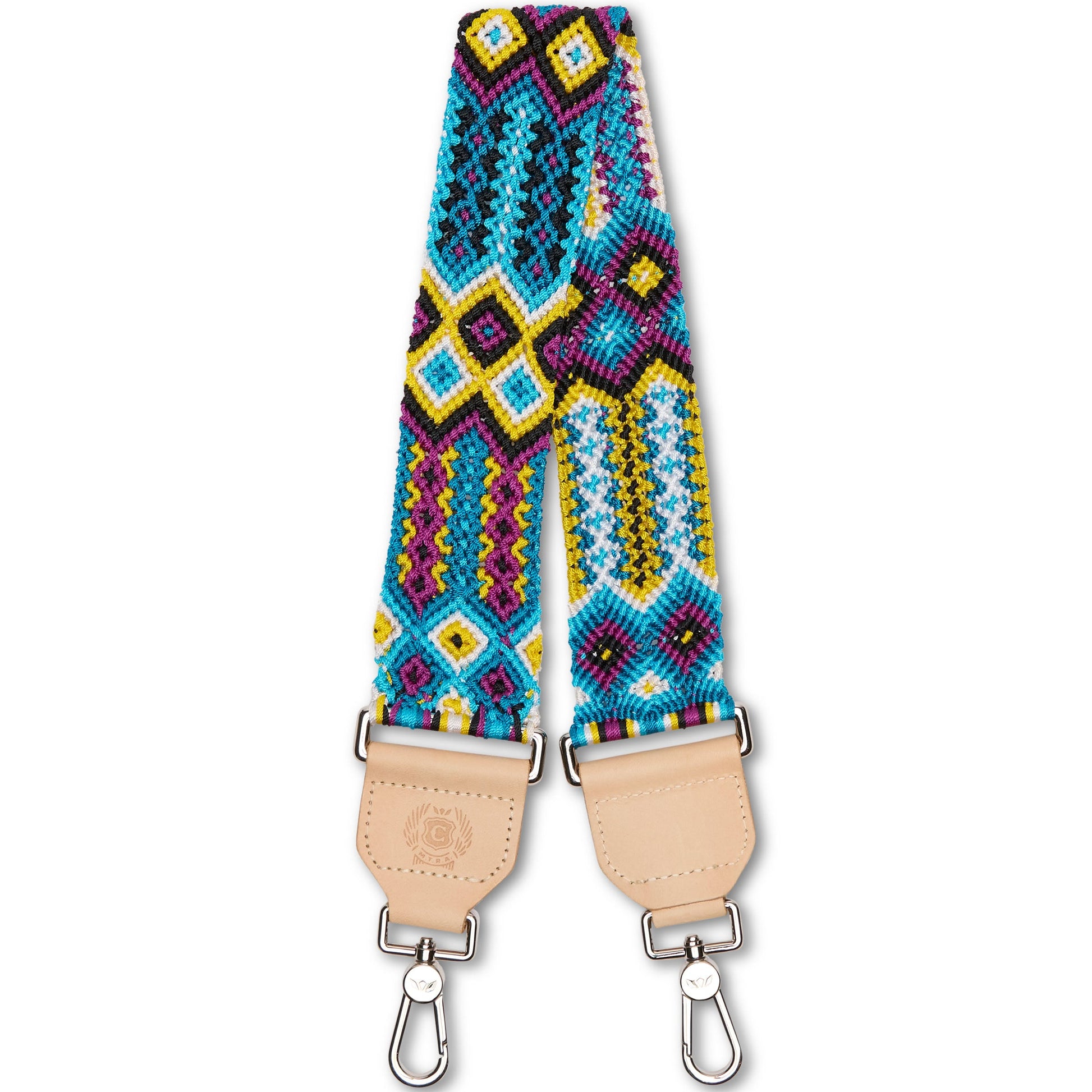 Consuela Bag Strap - Blueberry Wide Woven Shoulder