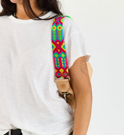 Consuela Bag Strap - Mai Tai Wide Woven Shoulder