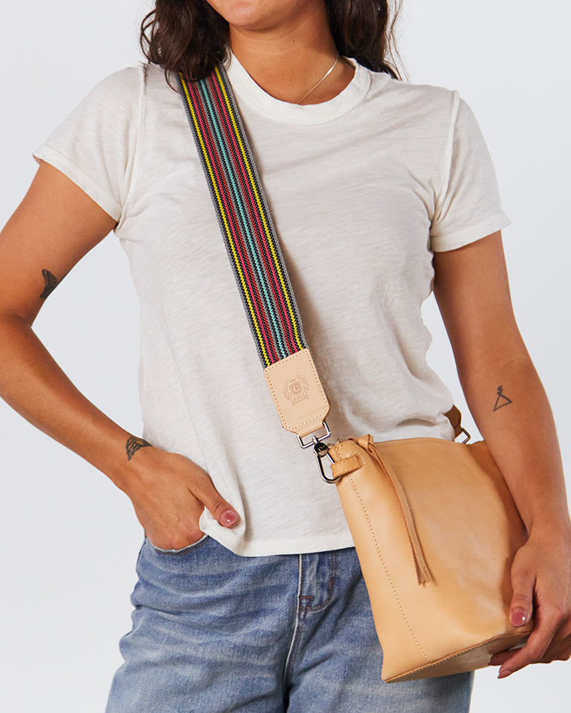 Consuela Grey Webbing Crossbody Strap
 – Consuela
