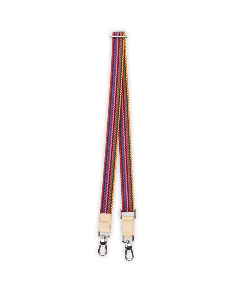 Consuela Pink Slim Webbing Crossbody Strap
 – Consuela