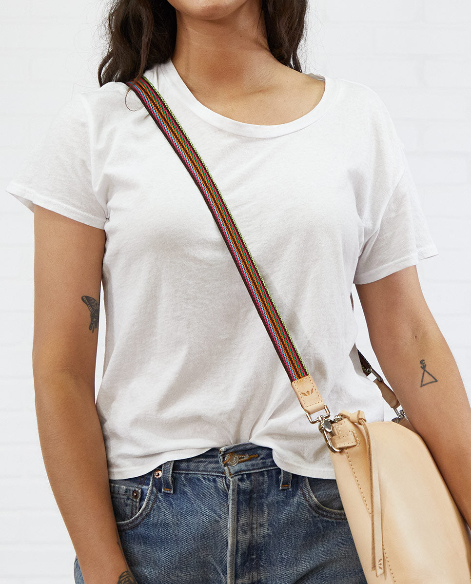 Consuela Brown Slim Webbing Crossbody Strap
 – Consuela