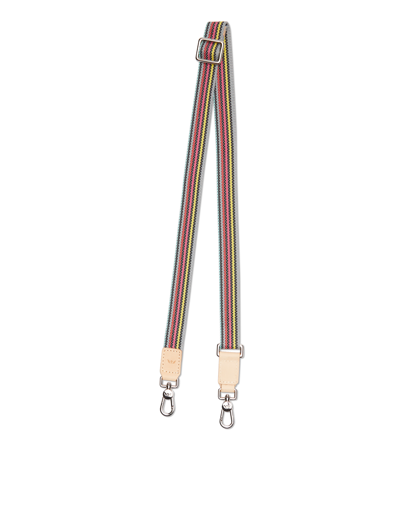 Consuela Grey Slim Webbing Crossbody Strap
 – Consuela