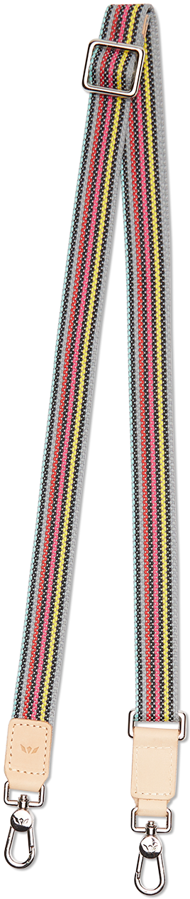 Consuela Grey Slim Webbing Crossbody Strap
 – Consuela
