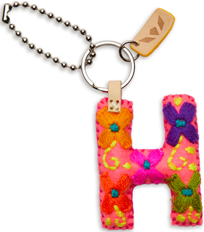 Consuela Bag Charm - Pink Felt Alphabet