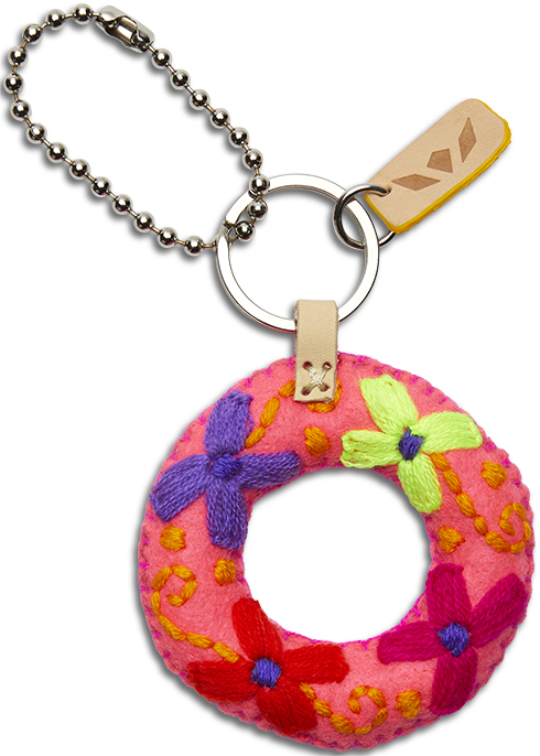 Consuela Bag Charm - Pink Felt Alphabet