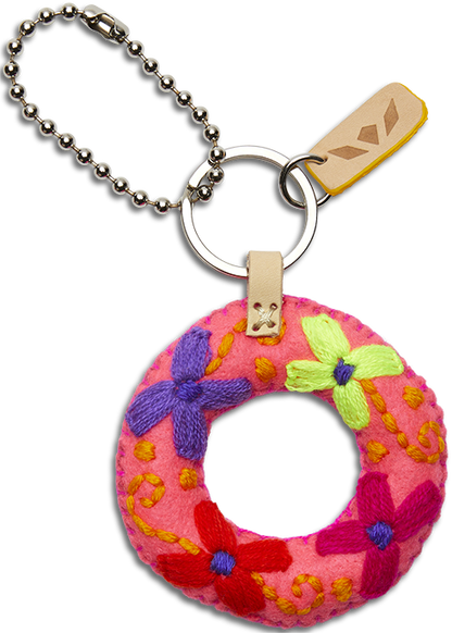 Consuela Bag Charm - Pink Felt Alphabet